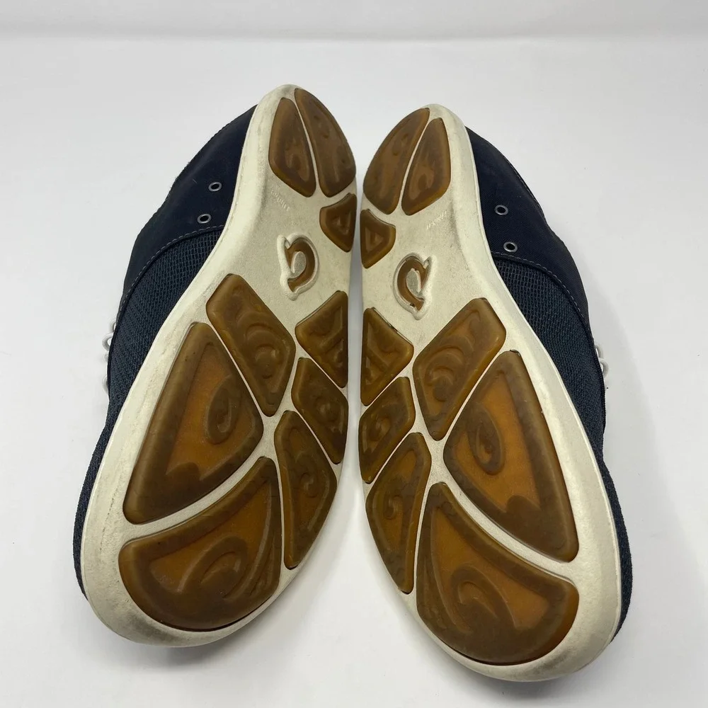 OluKai Nohea Moku Mens Boat Shoes Dark Navy Mesh Sneakers 10283-4040 Size 10